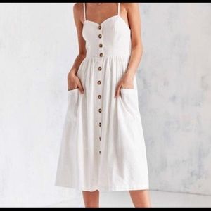 Urban Outfitters - linen button down midi dress
